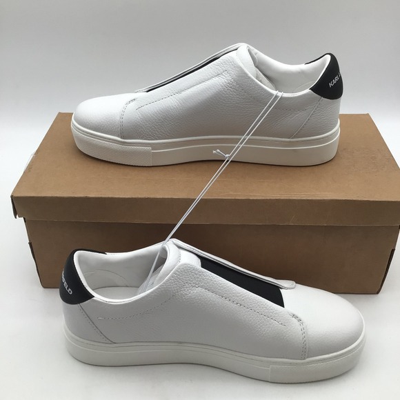 Karl Lagerfeld White Leather Karl Face CECI E24 Slip On Sneakers Women Size 9.5M - Picture 2 of 7